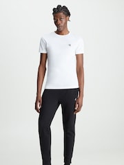 Blanco - Calvin Klein Slim Cotton T-Shirt - Imagen 3 de 5
