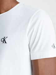 Blanco - Calvin Klein Slim Cotton T-Shirt - Imagen 4 de 5