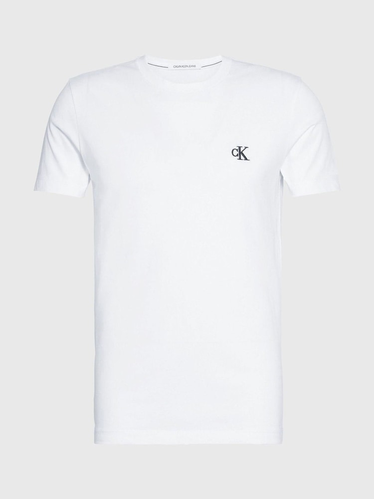 Blanco - Calvin Klein Slim Cotton T-Shirt - Imagen 5 de 5