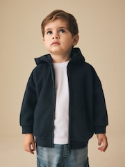 Navy Blue Zip Thru Hoodie (3mths-7yrs) - Image 3 of 4