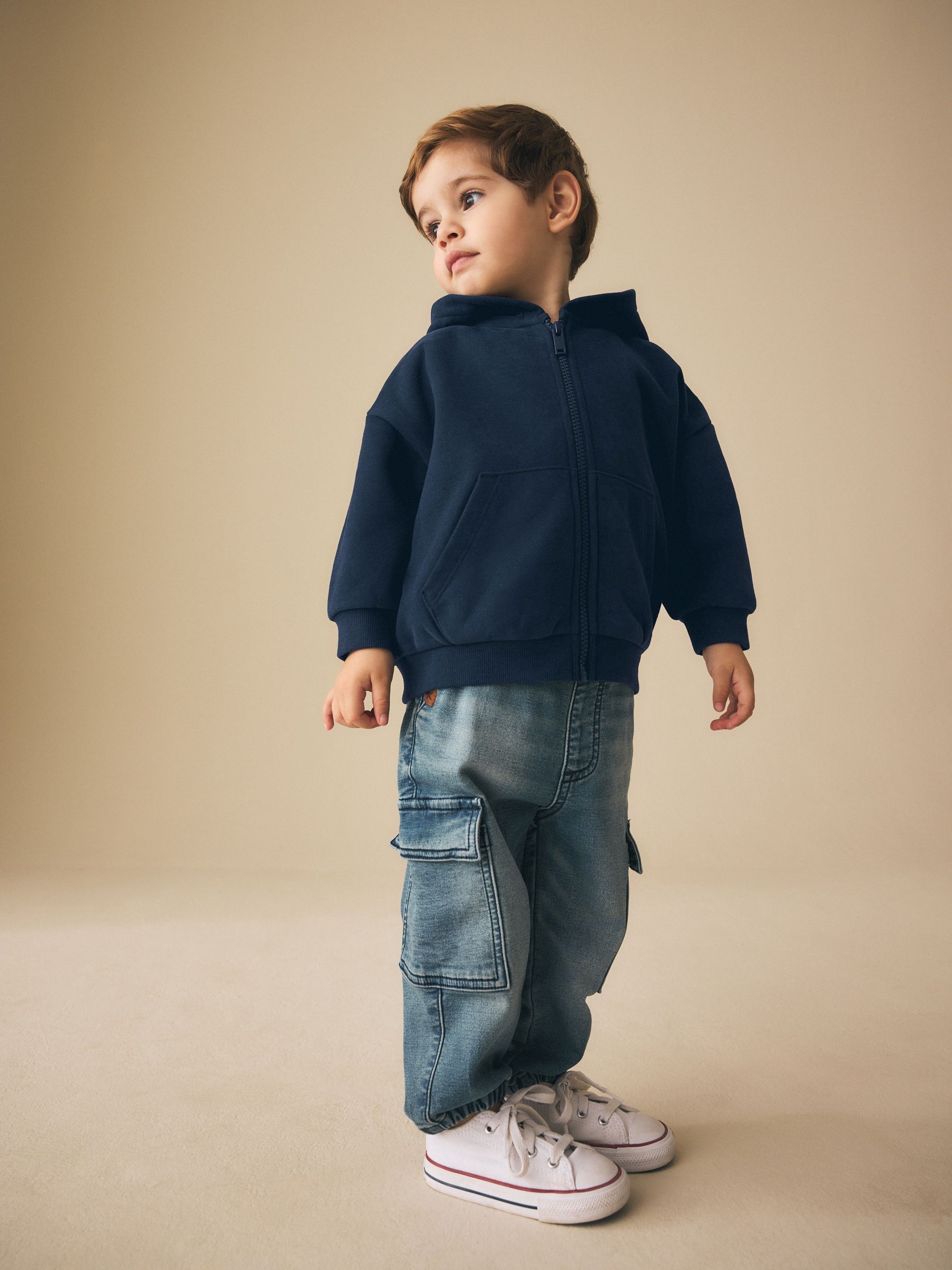 Buy Navy Blue Zip Thru Hoodie (3mths-7yrs) from Next USA