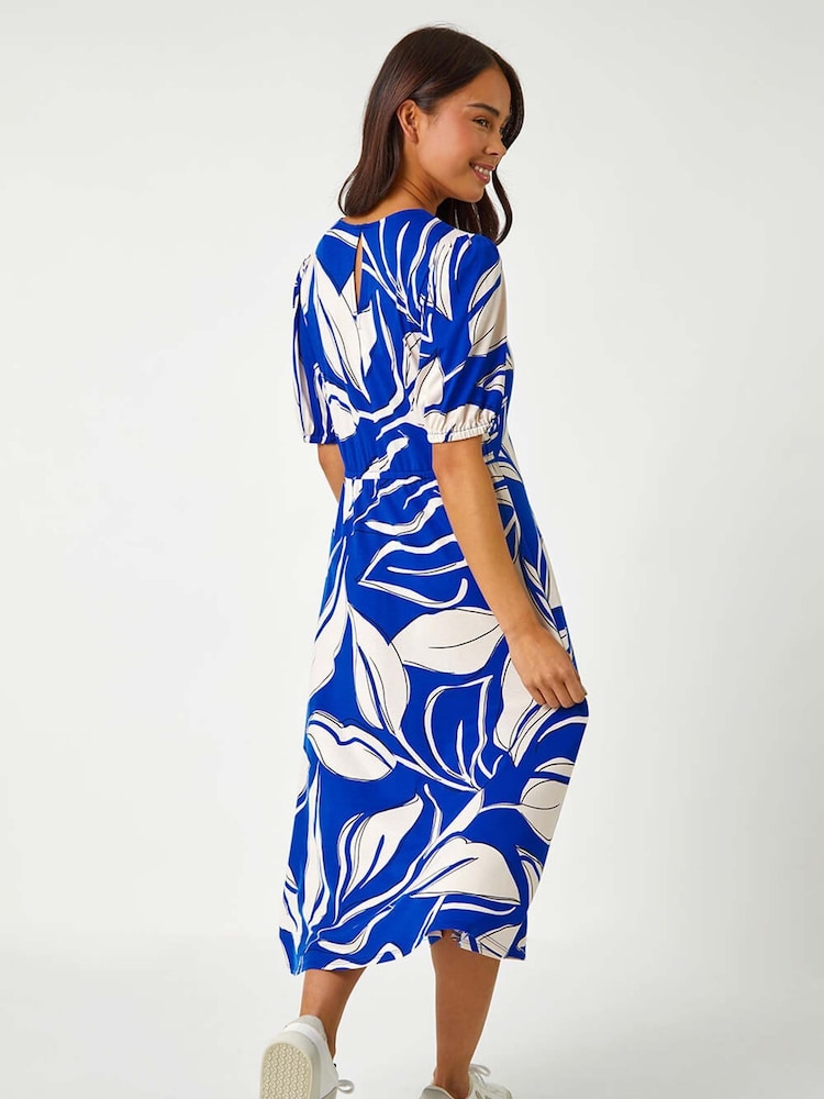 Roman Petite Leaf Stretch Midi Dress - Imagen 2 de 5 Roman Petite Leaf Stretch Midi Dress - Imagen 2 de 5