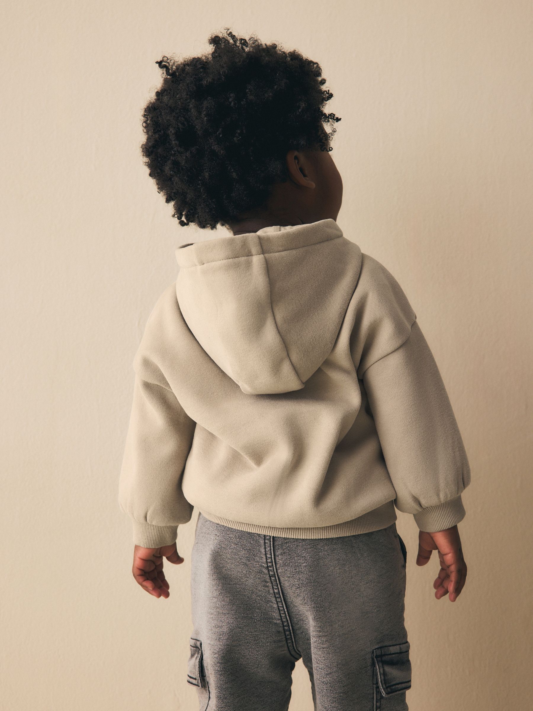 Buy Stone Neutral Zip Thru Hoodie (3mths-7yrs) from Next USA