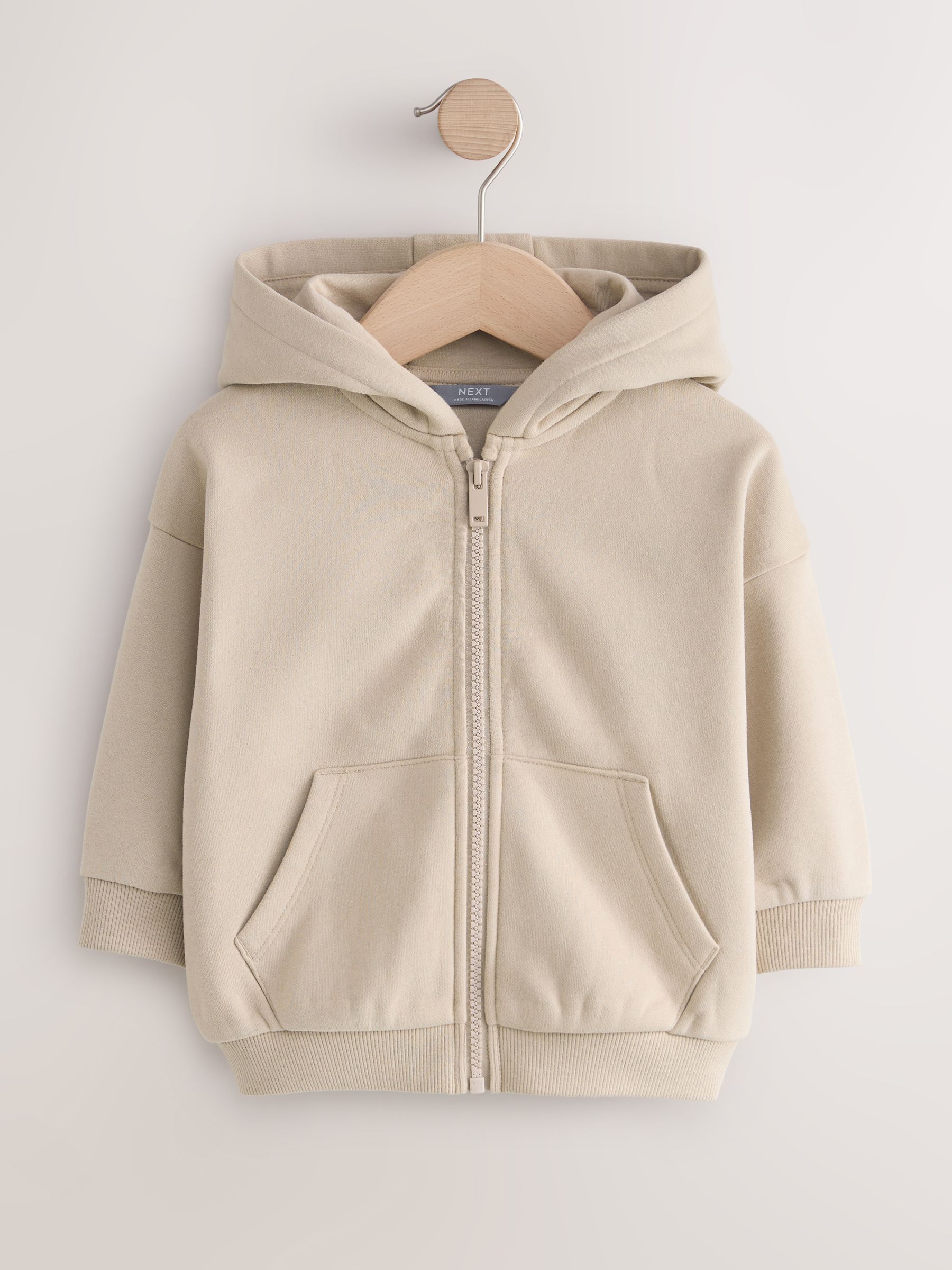 Buy Stone Neutral Zip Thru Hoodie (3mths-7yrs) from Next South Africa