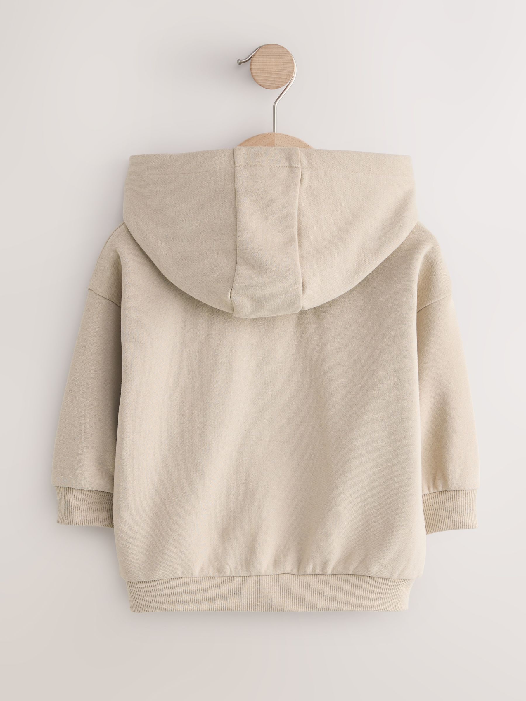 Buy Stone Neutral Zip Thru Hoodie (3mths-7yrs) from the Next UK