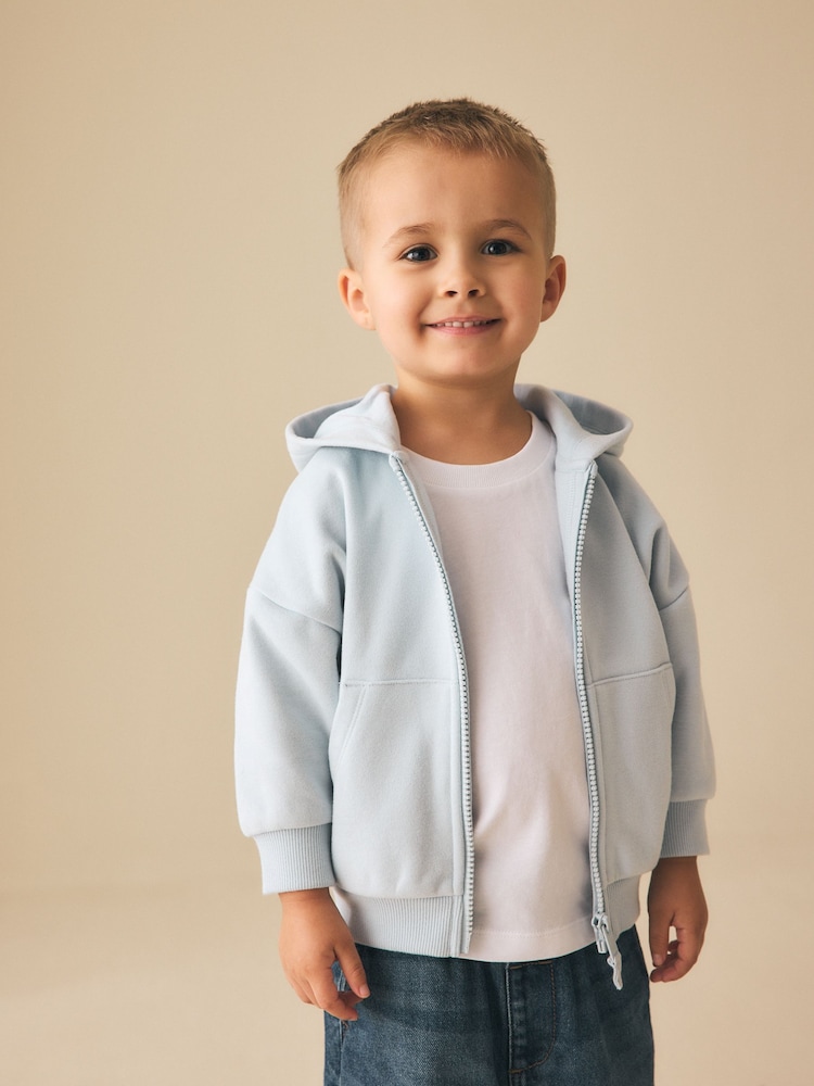 Blue Zip Thru Hoodie (3mths-7yrs) - Image 1 of 4