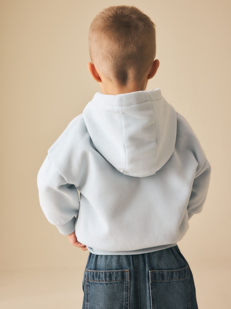 Blue Zip Thru Hoodie (3mths-7yrs) - Image 4 of 4