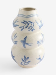 Blue Coastal Ceramic Vase - Image 3 of 3