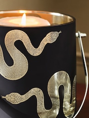Black/Gold Snake Glass Lantern - Image 3 of 4