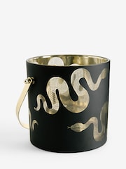 Black/Gold Snake Glass Lantern - Image 4 of 4