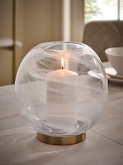 White Alabaster Glass Candle Holder Tealight - Image 1 of 3