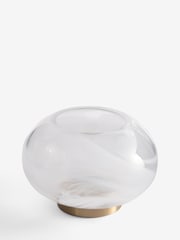 White Claremont Glass Candle Holder Tealight - Image 4 of 4