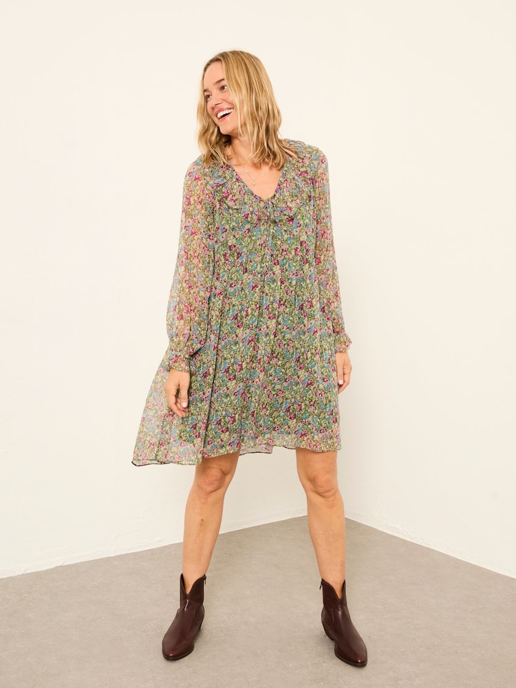 FatFace Bella Green Ditsy Garden Dress - Image 1 of 6 FatFace Bella Green Ditsy Garden Dress - Image 1 of 6