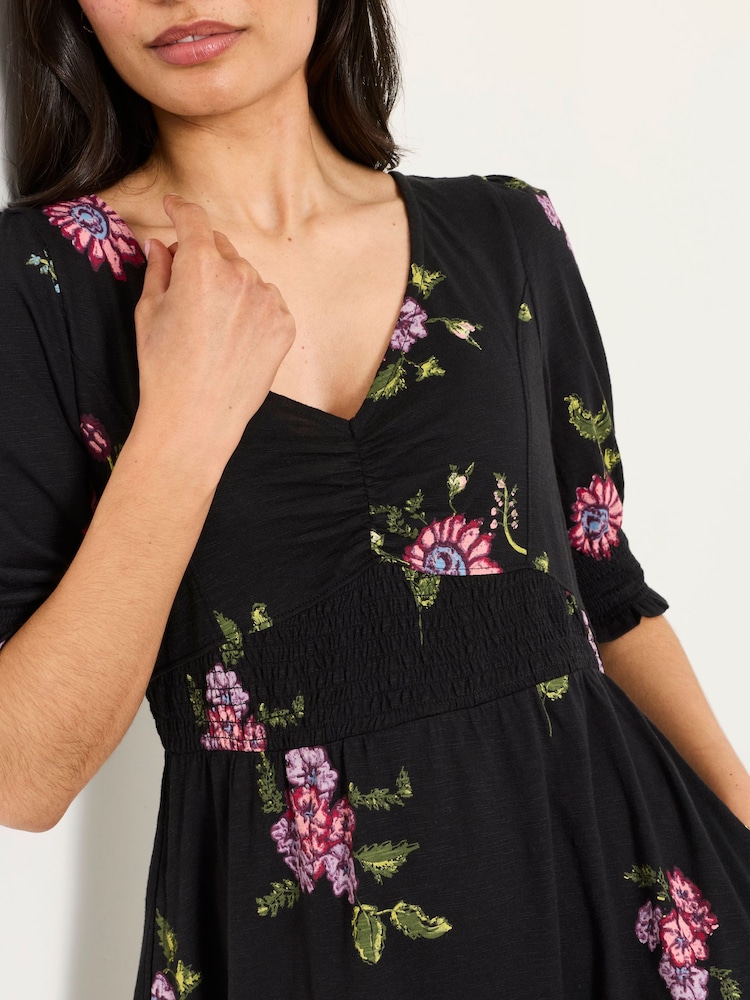 Buy FatFace Sophie Black Spring Floral Jersey Dress from Next USA