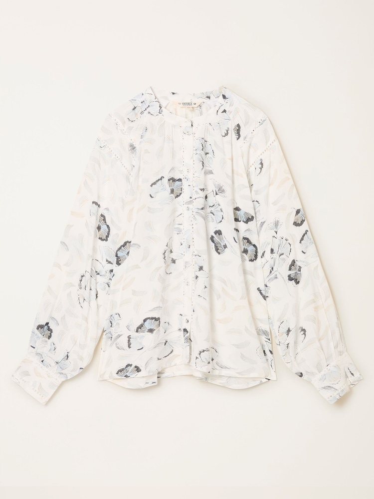 FatFace Orla Ivory Ginko Leaves Blouse - Image 5 of 5 FatFace Orla Ivory Ginko Leaves Blouse - Image 5 of 5