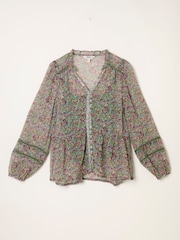 FatFace Mel Green Ditsy Garden Blouse - Image 5 of 5