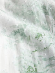 Shabby Chic Double Cloth Button Through Green Floral Pyjamas - Bild 12 von 13