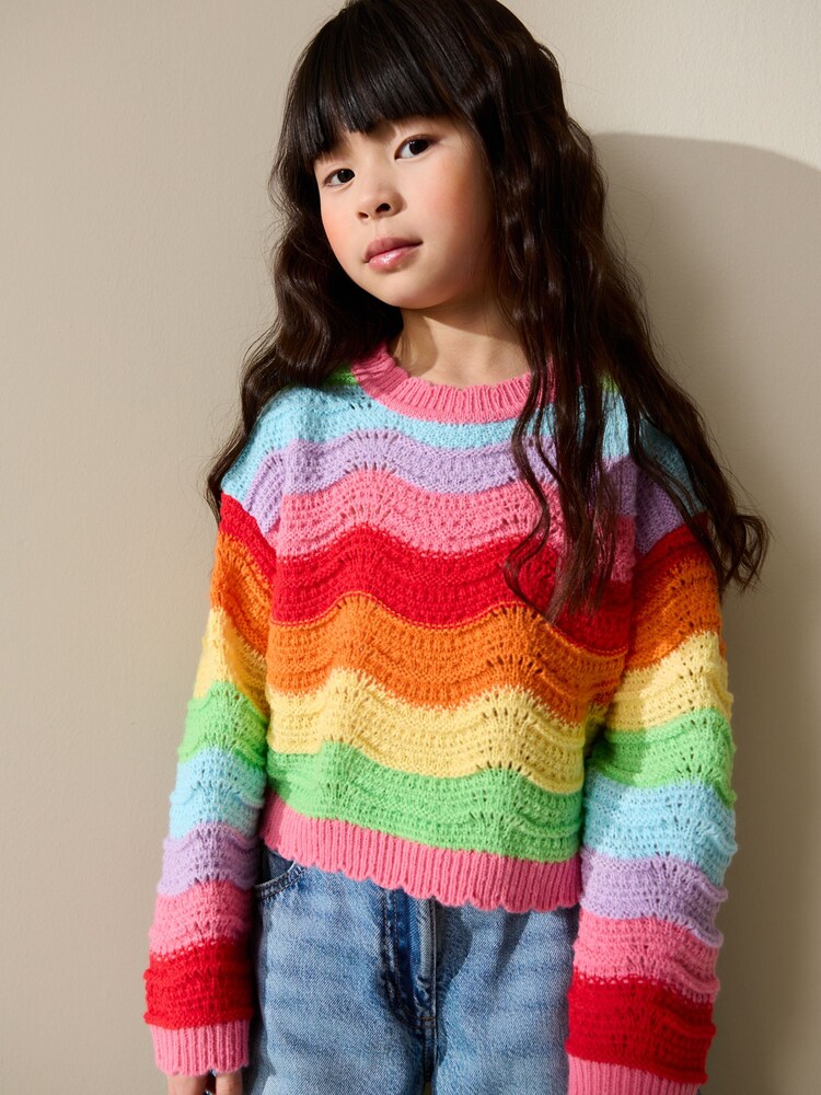 قوس قزح - Wavy Stripe Jumper (3-16yrs) - صورة 1 من 3 قوس قزح - Wavy Stripe Jumper (3-16yrs) - صورة 1 من 3