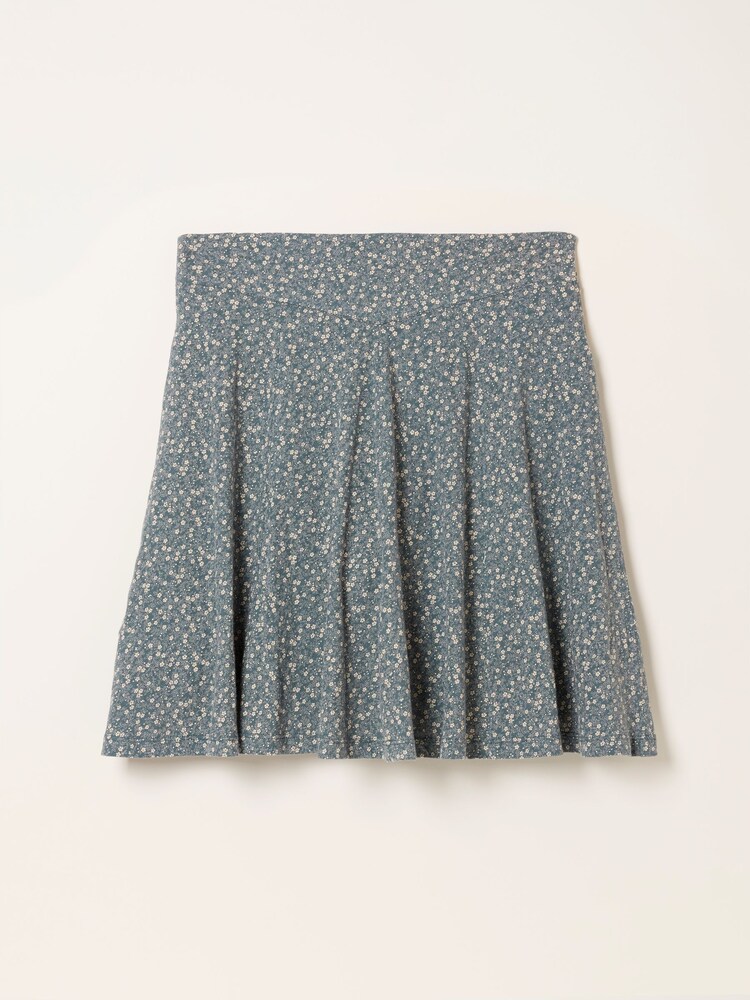 FatFace Selena Blue Ditsy Jersey Skirt - Image 6 of 6 FatFace Selena Blue Ditsy Jersey Skirt - Image 6 of 6