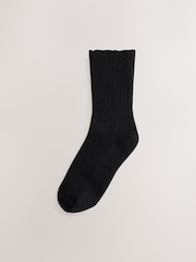 Black/Grey Containing Merino Wool Ankle Socks 2 Pack - Image 3 of 5