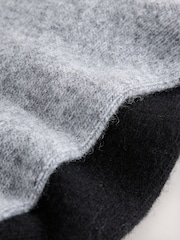 Black/Grey Containing Merino Wool Ankle Socks 2 Pack - Image 4 of 5