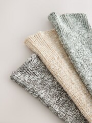 Green Cotton Slub Slouchy Ankle Socks 3 Pack - Image 5 of 6