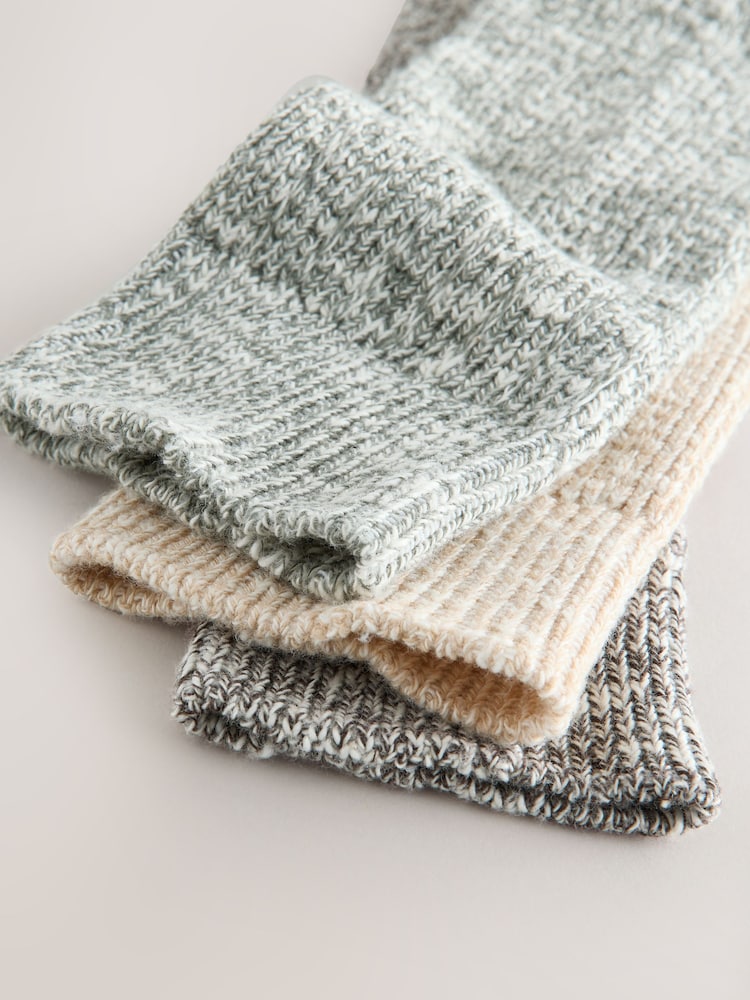 Green Cotton Slub Slouchy Ankle Socks 3 Pack - Image 6 of 6