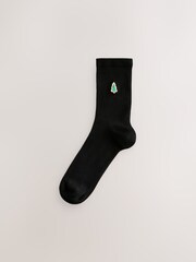 Christmas Icons Embroidered Motif Ankle Socks 4 Pack - Image 4 of 7
