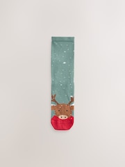 Christmas Hamish the Highland Cow Ankle Socks 4 Pack - Image 3 of 7