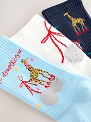 Festive Disco Giraffe - Gerippte, gepolsterte Sportsocken im 3er-Pack mit Fußgewölbestütze - Bild 5 von 6