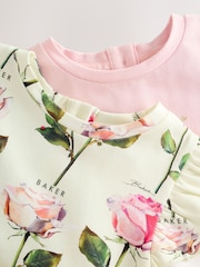 Baker by Ted Baker Multi Frill Sleeve Jersey Dress 2 Pack - Image 5 of 9