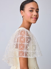 Baker by Ted Baker Mesh Overlay Angel Sleeve Scuba Dress - Image 10 of 17