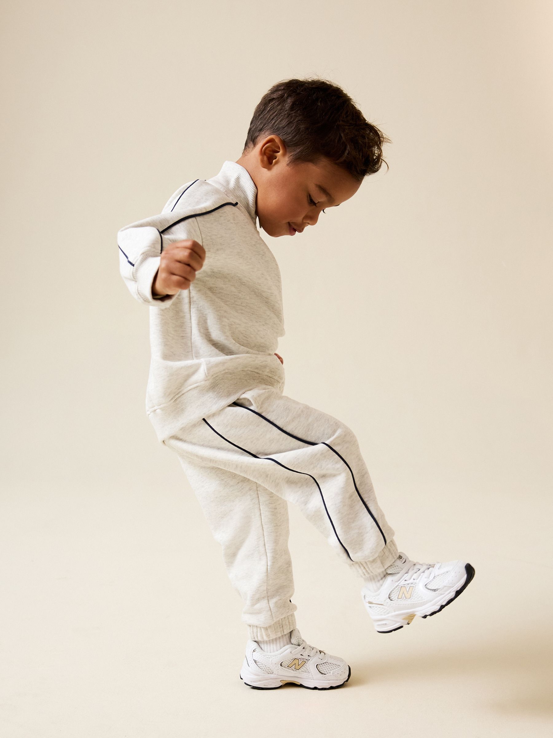 Buy Grey Marl Half Zip Top and Joggers Set (3mths-7yrs) from Next