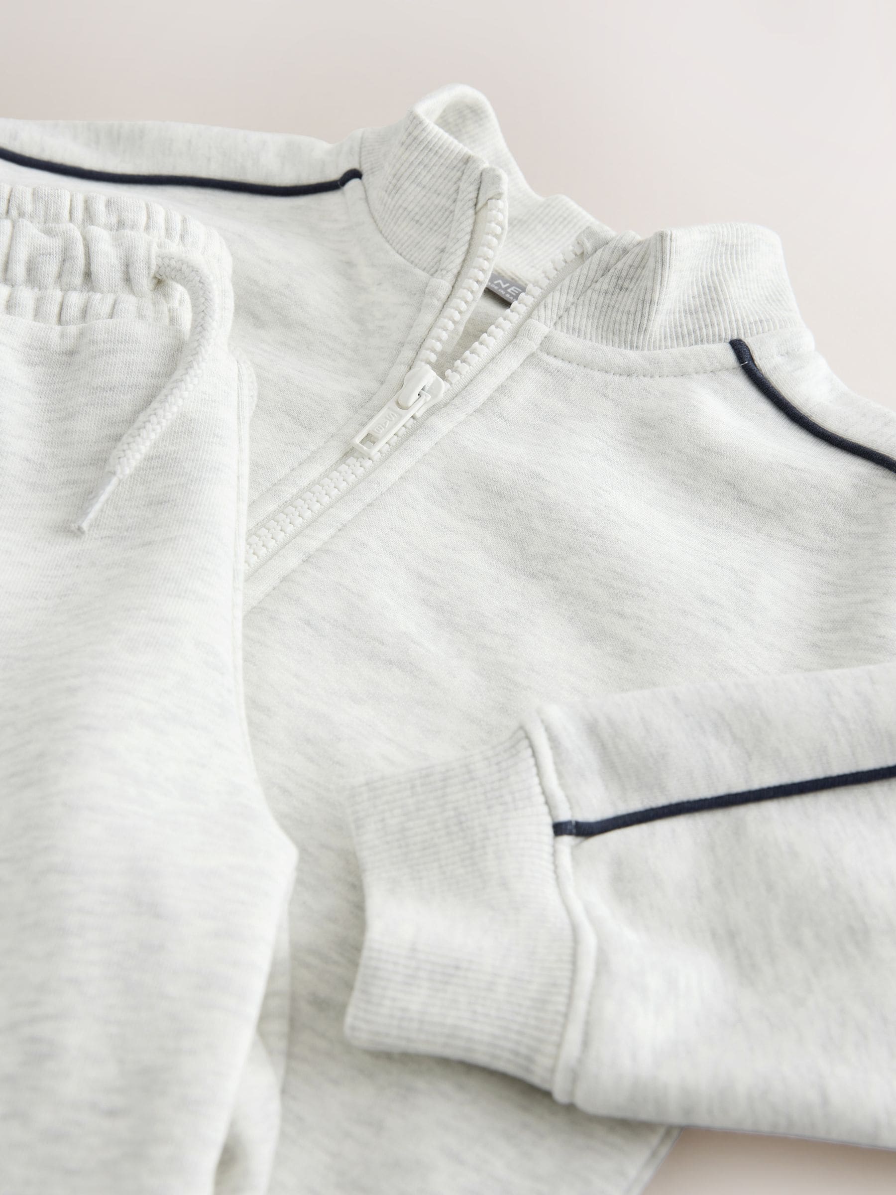 Buy Grey Marl Half Zip Top and Joggers Set (3mths-7yrs) from Next