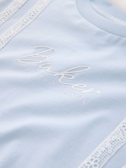 Blau - Baker by Ted Baker 2 -teiliges T-Shirt- und Shorts-Set mit Spitzenbesatz - Bild 3 von 13