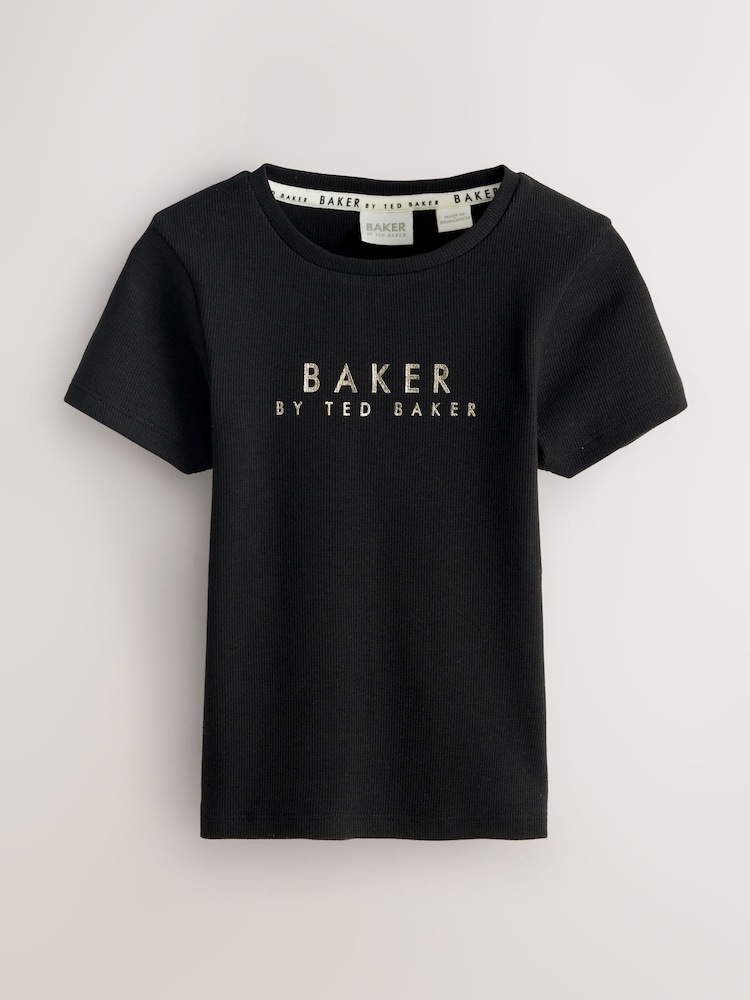 Baker by Ted Baker Multi Ribbed Fitted Crop Tops 3 Pack - Image 5 of 5