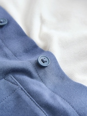 أزرق - Jersey Shirt T-Shirt and Joggers 3 Piece Set (3mths-7yrs) - صورة 4 من 5