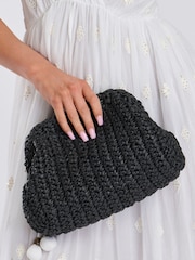 South Beach Black Multi Dumpling Clutch - Image 1 of 4