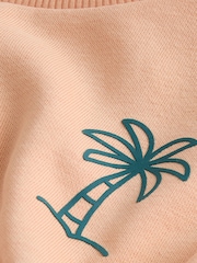 Orange Cool Kids Club - حزمة سويت شيرت وشورت ياقة بحافة مستديرة (3 أشهر -7 سنوات) - صورة 8 من 9