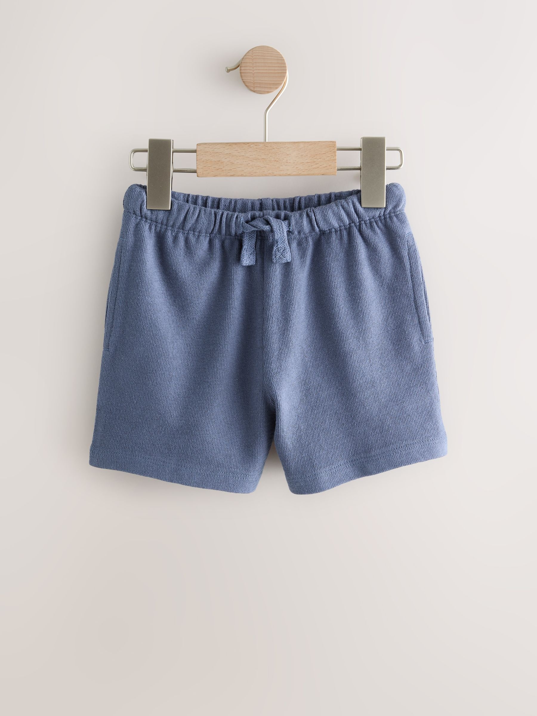 Buy Blue And Striped Textured Shorts 3 Pack (3mths-7yrs) from Next USA