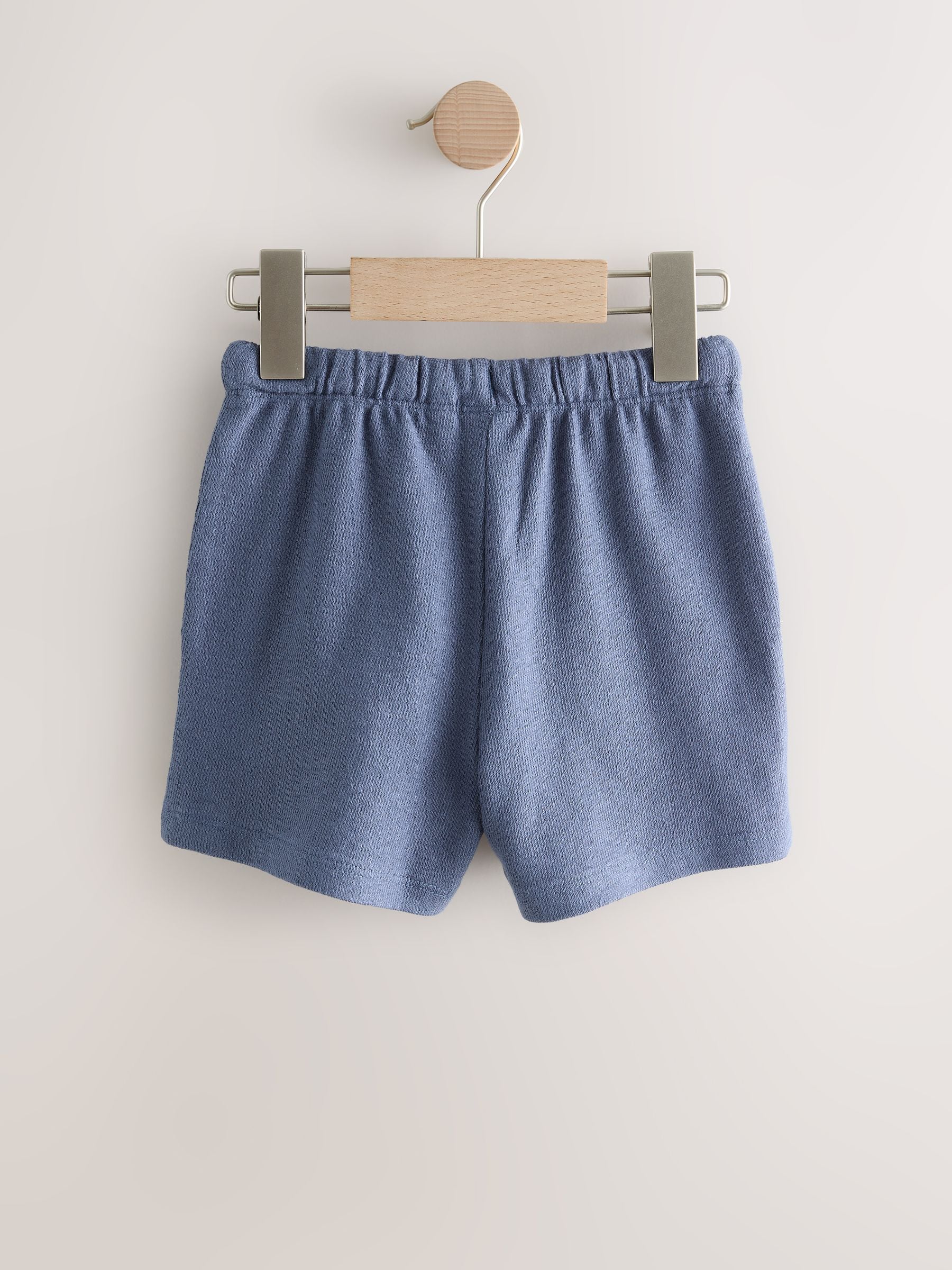Buy Blue And Striped Textured Shorts 3 Pack (3mths-7yrs) from Next USA