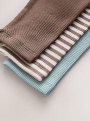 Neutrals and Blue Leggings 3 Pack (3mths-7yrs) - Image 7 of 7