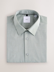 Pink/ көк / жашыл - Кадимки формада, оңой кам көрүлүүчү текстураланган бир манжеттүү акылдуу футболкалар 3 топтому - 9ичинен 5 сүрөт