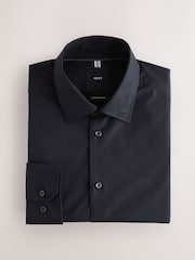 White/Black Cotton Stretch Long Sleeve Single Cuff Smart Shirts 2 Pack - Image 3 of 11