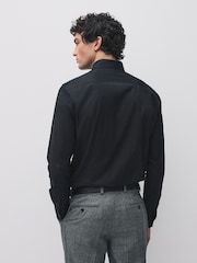 White/Black Cotton Stretch Long Sleeve Single Cuff Smart Shirts 2 Pack - Image 9 of 11