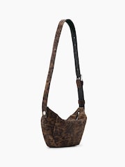 AllSaints Brown Madea Leopard Print Cross-Body Bag - Image 2 of 6