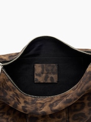 AllSaints Brown Madea Leopard Print Cross-Body Bag - Image 5 of 6