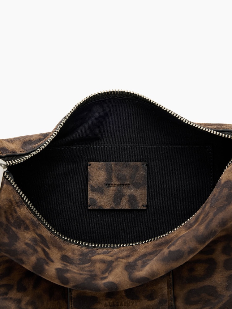 AllSaints Brown Madea Leopard Print Cross-Body Bag - Image 5 of 6