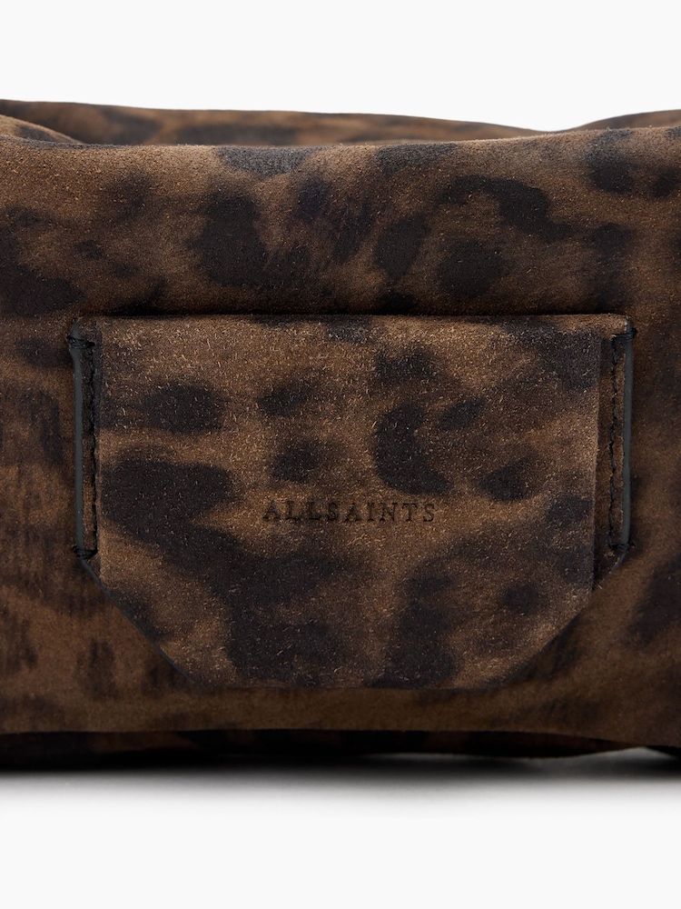 AllSaints Brown Madea Leopard Print Cross-Body Bag - Image 6 of 6