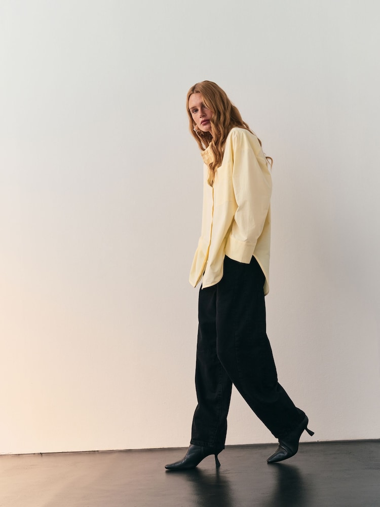 Nothing Ordinary Yellow Pure Cotton Relaxed Shirt - Image 2 of 9 Nothing Ordinary Yellow Pure Cotton Relaxed Shirt - Image 2 of 9